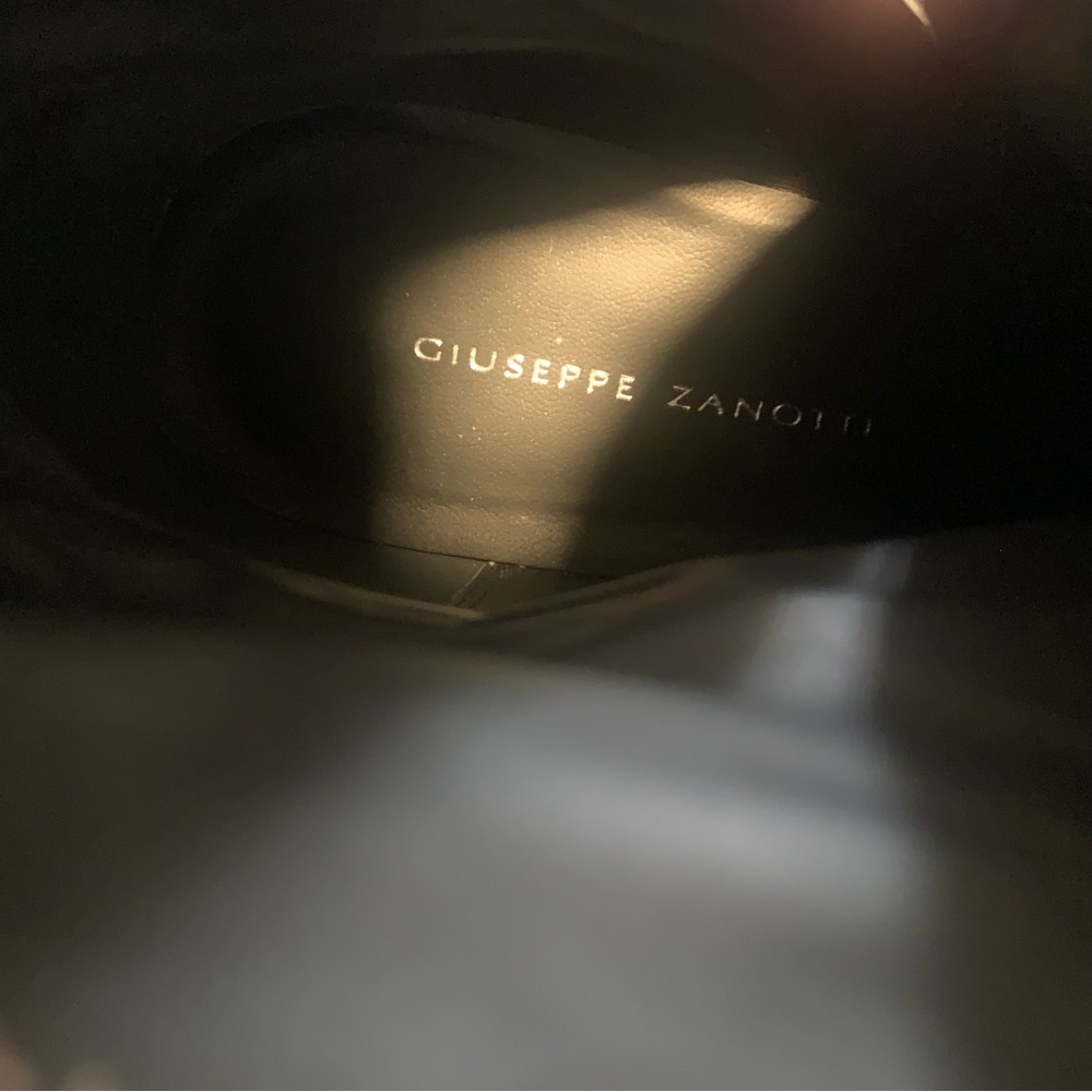 Giuseppe Zanotti Kitten Heel Ankle Boots Sz EU 36.5 US 6.5 - 7 Animal Print BLK - Picture 3 of 13
